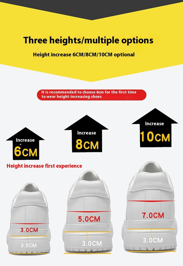 Breathable Invisible Height Increasing Insole Men's Shoes Soft Sole